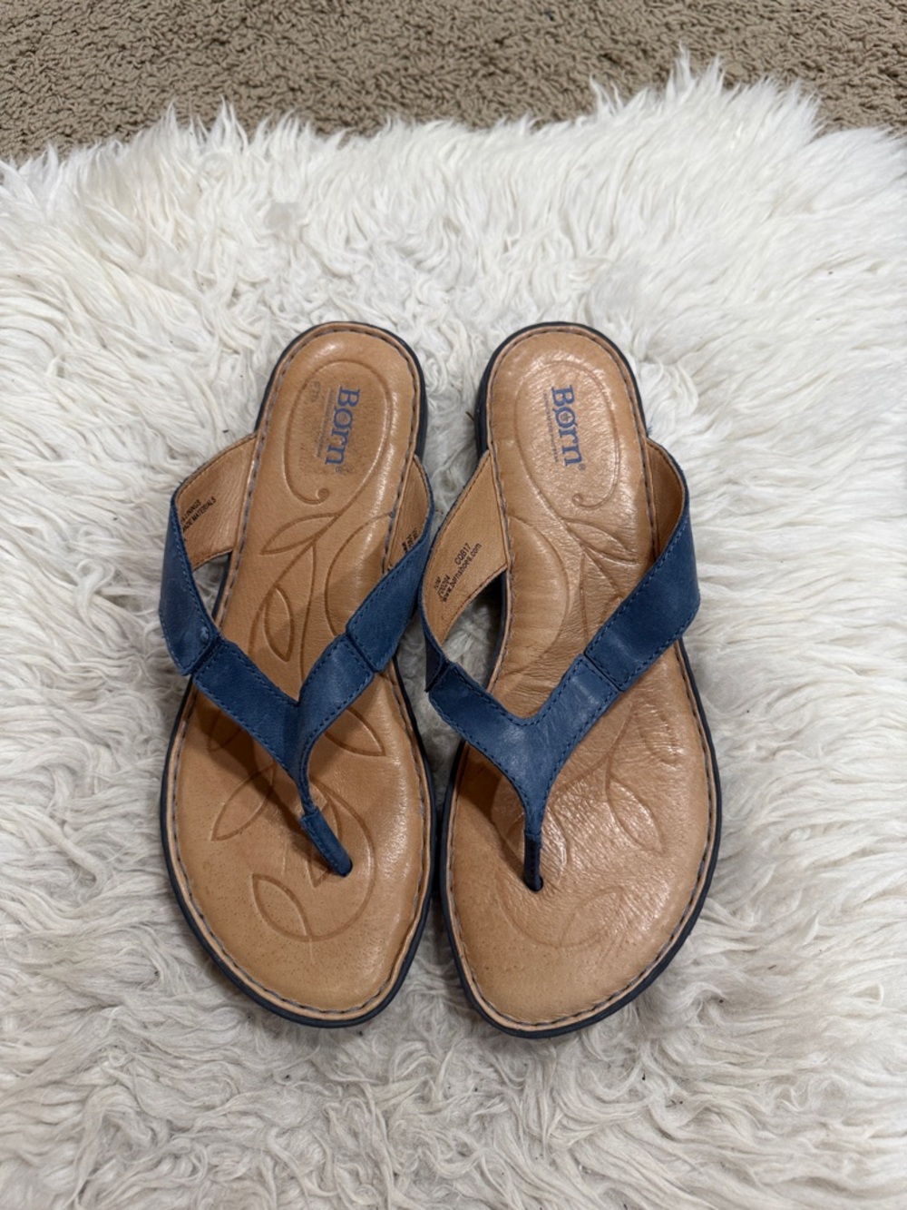 Born‎ Sandals Women Amelie in Ocean Size 10 blue leather shoes - Picture 8 of 8